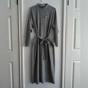 Woolworths Gray Long Sleeve Knit Dress